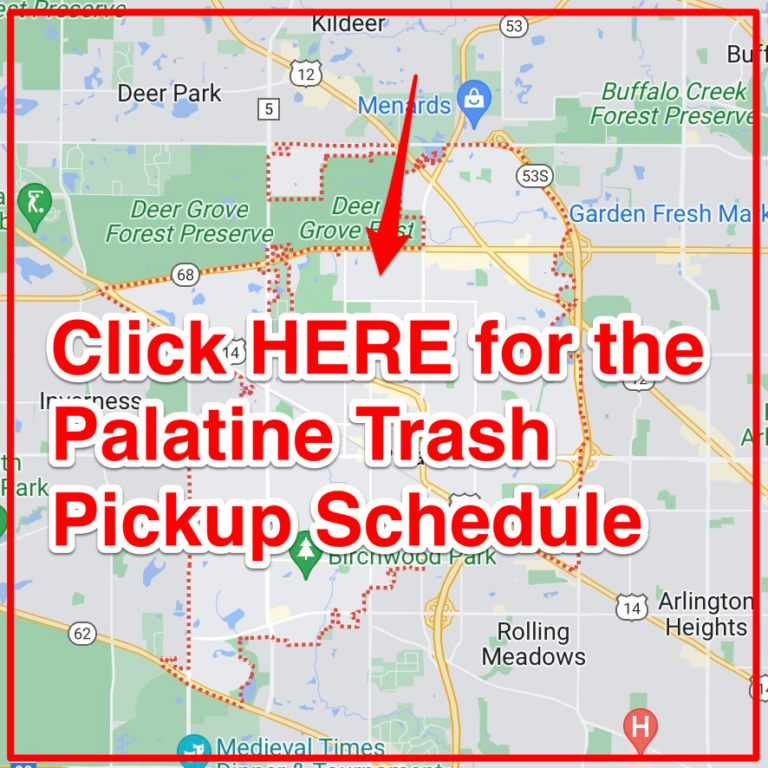 village of palatine garbage pickup holidays today