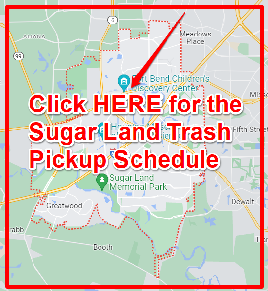 Sugar Land Trash Pickup Schedule Map