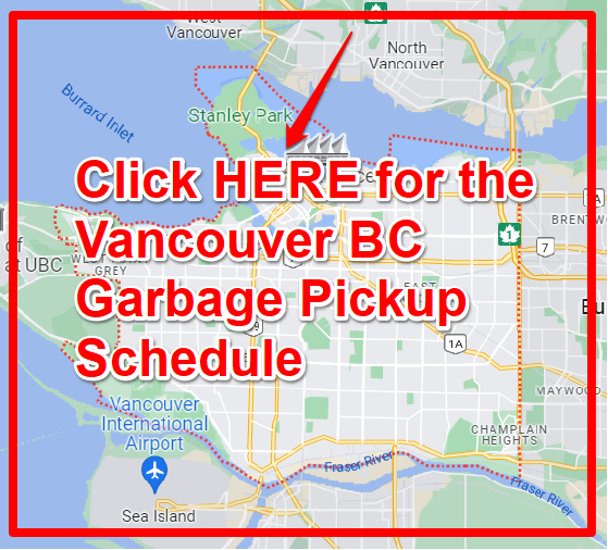 Vancouver BC Garbage Pickup Schedule Map