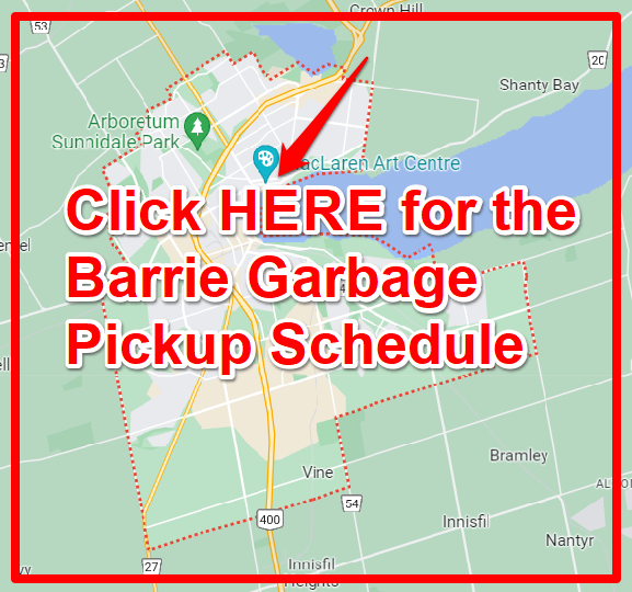 Barrie Garbage Pickup Schedule Map