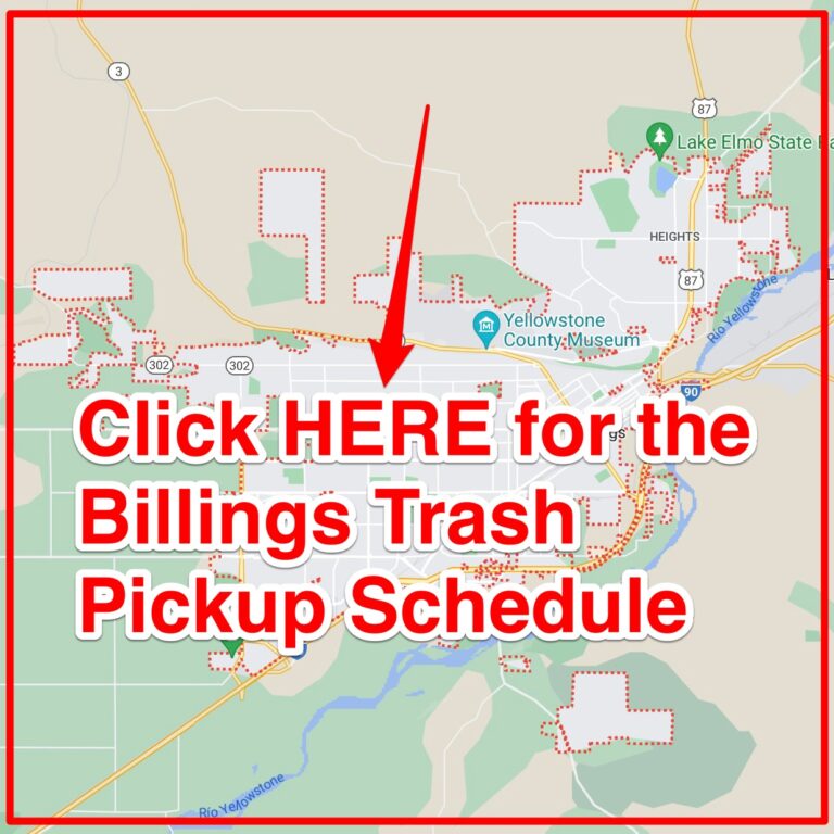 Billings Trash Schedule 2023 (Bulk Pickup, Holidays, Maps)