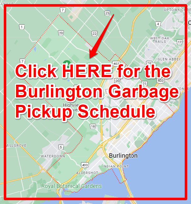 Burlington Garbage Schedule 2025 (Bulk Pickup, Holidays, Map)