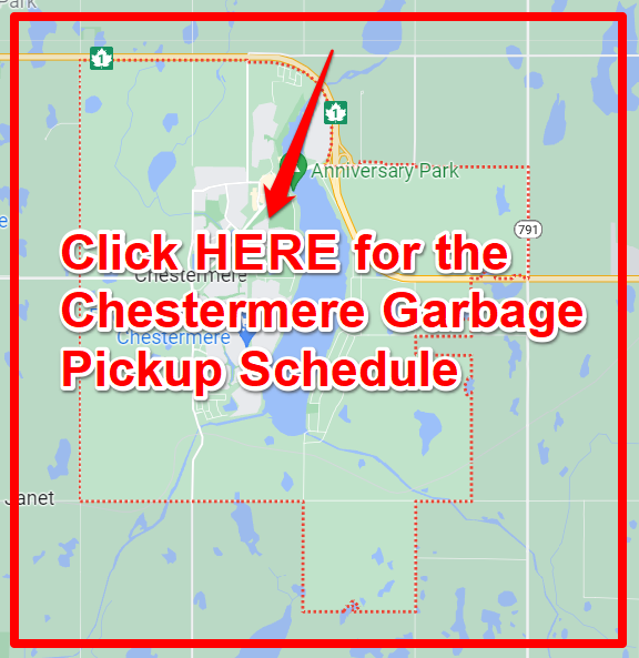 Chestermere Garbage Pickup Schedule Map