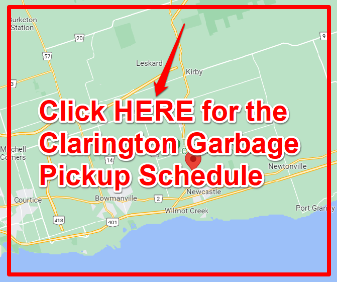 Clarington Garbage Pickup Schedule Map
