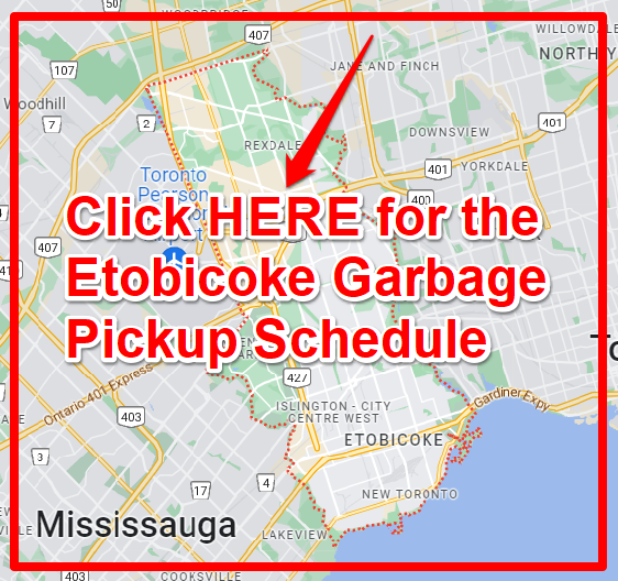 Etobicoke Garbage Pickup Schedule Map