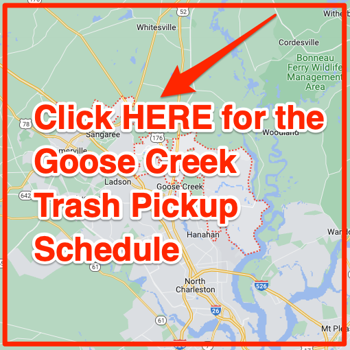 Goose Creek Trash Pickup Schedule Map
