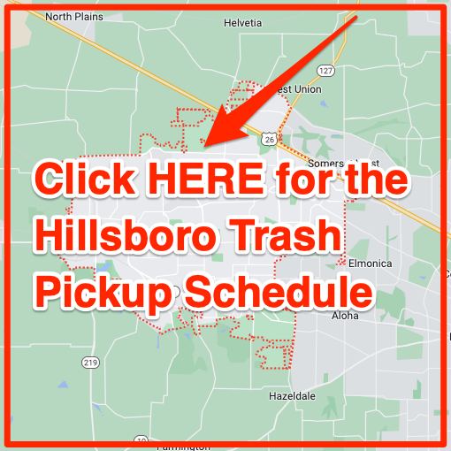 Hillsboro Trash Pickup Schedule Map