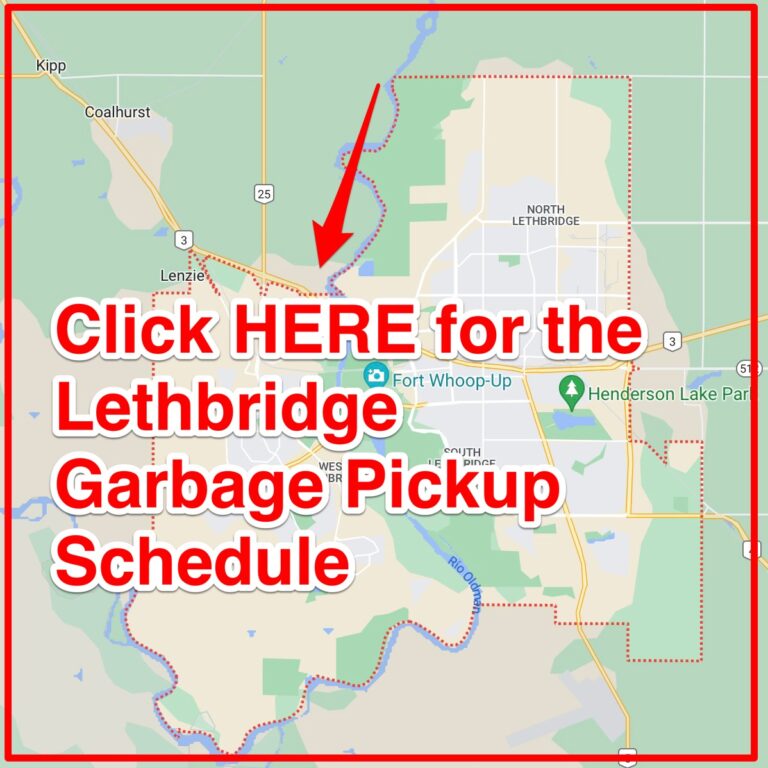 Lethbridge Garbage Schedule 2023 (Bulk Pickup, Holidays, Map)