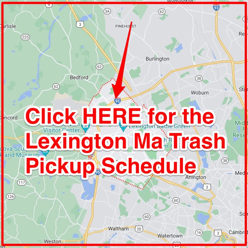 Lexington Ma trash Pickup Schedule