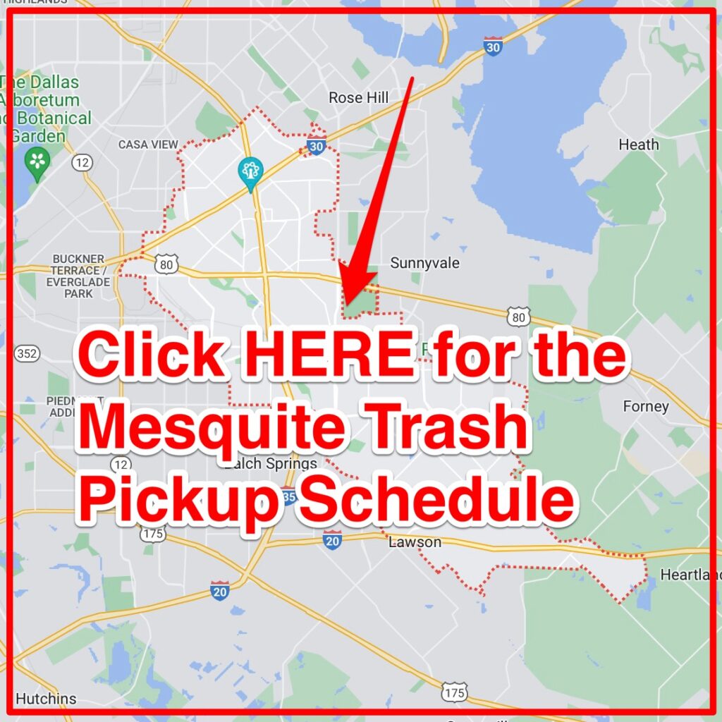 Mesquite Trash Pickup Schedule