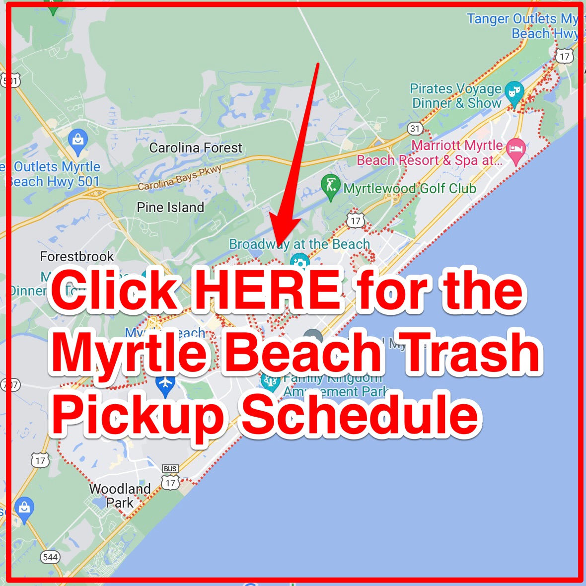 Myrtle Beach Trash Schedule 2024 (Bulk Pickup, Holidays, Map)