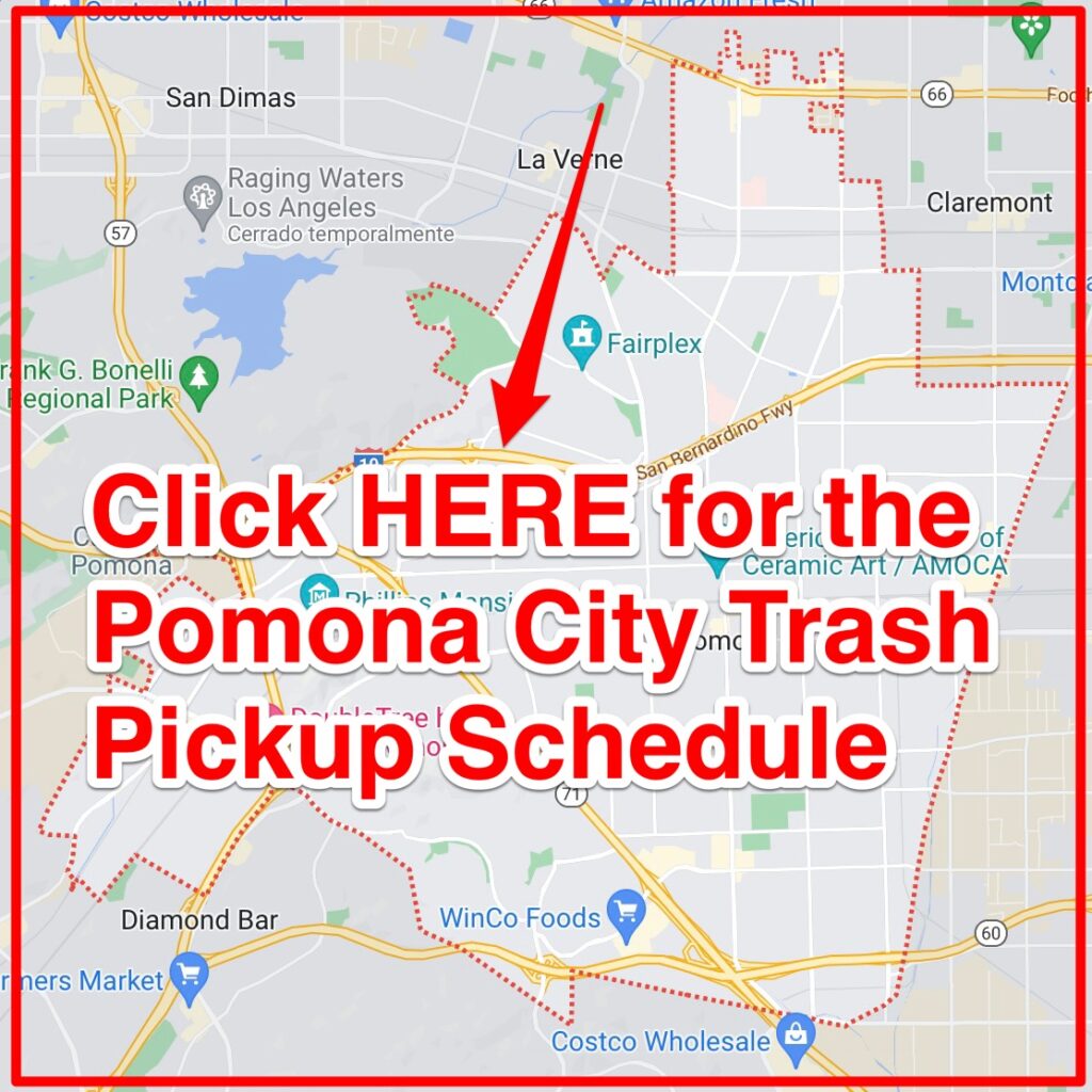 Pomona City Trash Pickup Schedule
