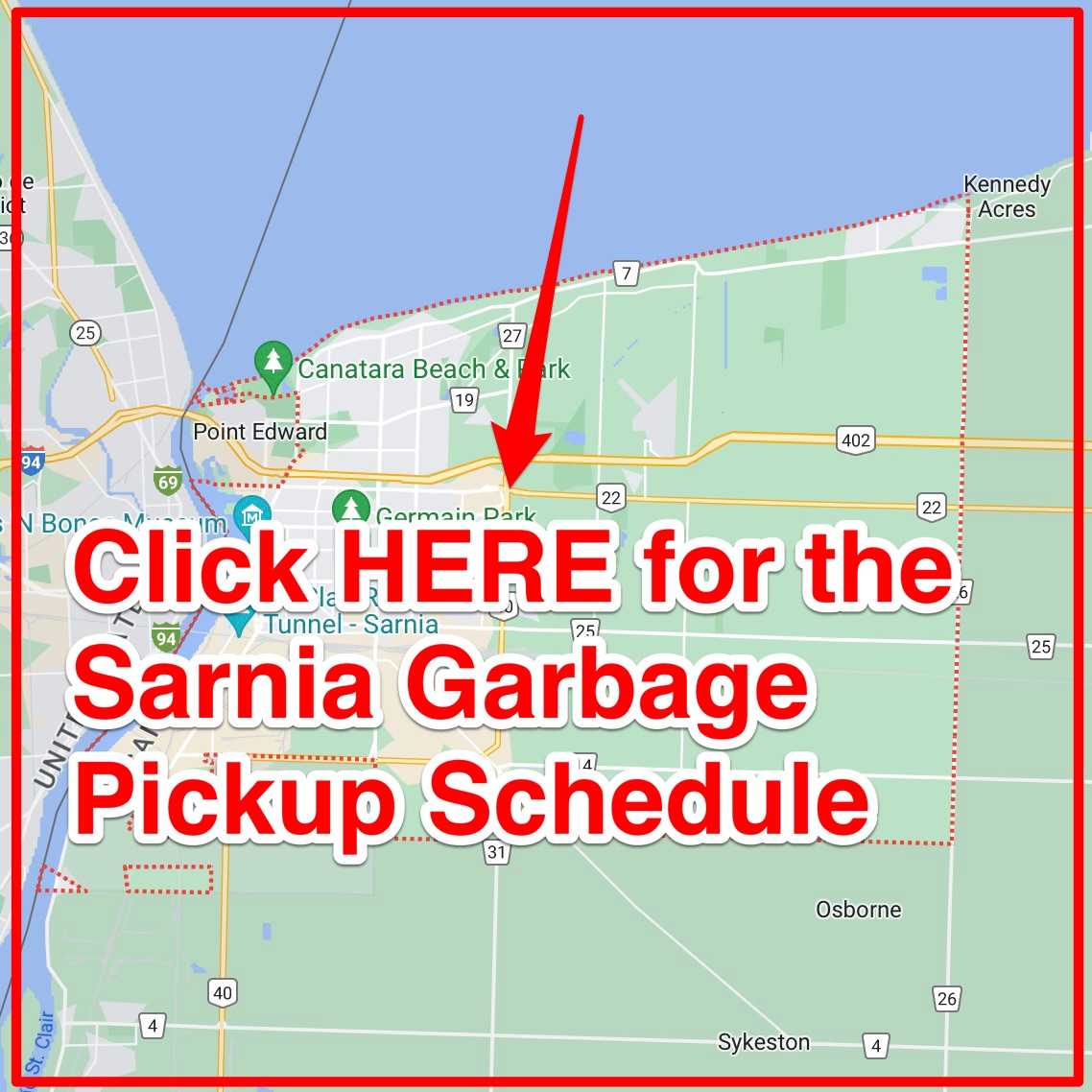 Sarnia Garbage Schedule 2024 (Bulk Pickup, Holidays, Map)