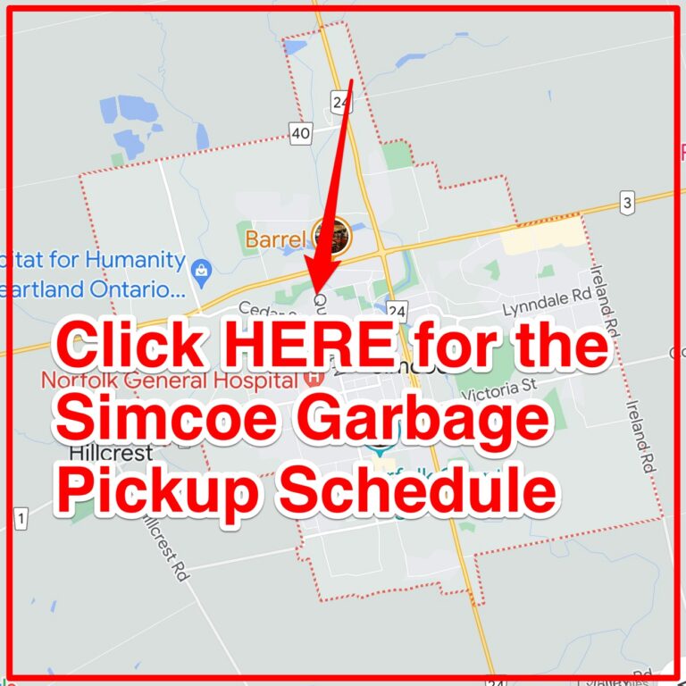 Simcoe Garbage Schedule 2024 (Bulk Pickup, Holidays, Map)