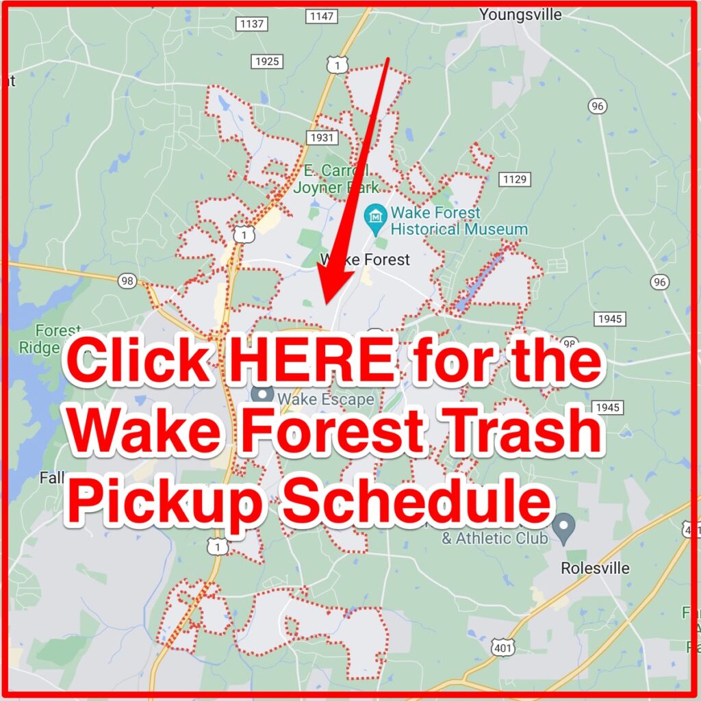 Wake Forest Trash Pickup Schedule