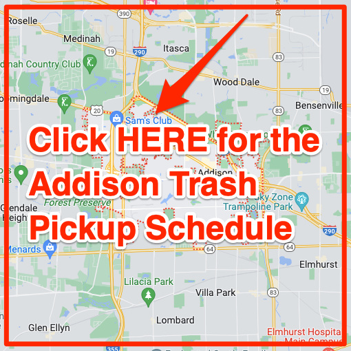 Addison Trash Pickup Schedule Map