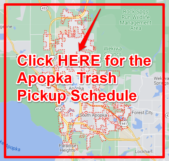 Apopka Trash Pickup Schedule Map