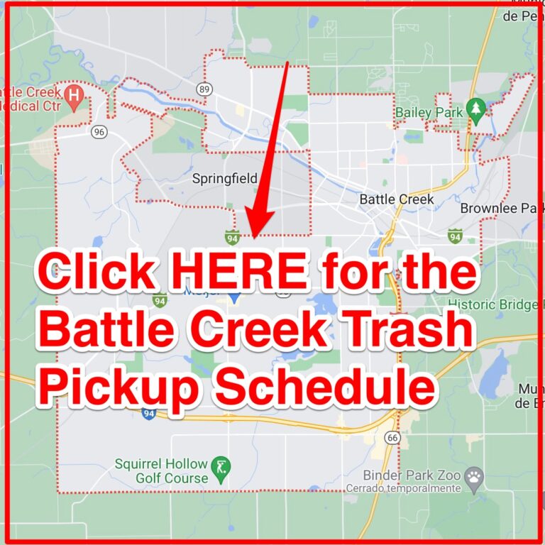 Battle Creek Trash Schedule 2023 (Bulk Pickup, Holidays, Map)