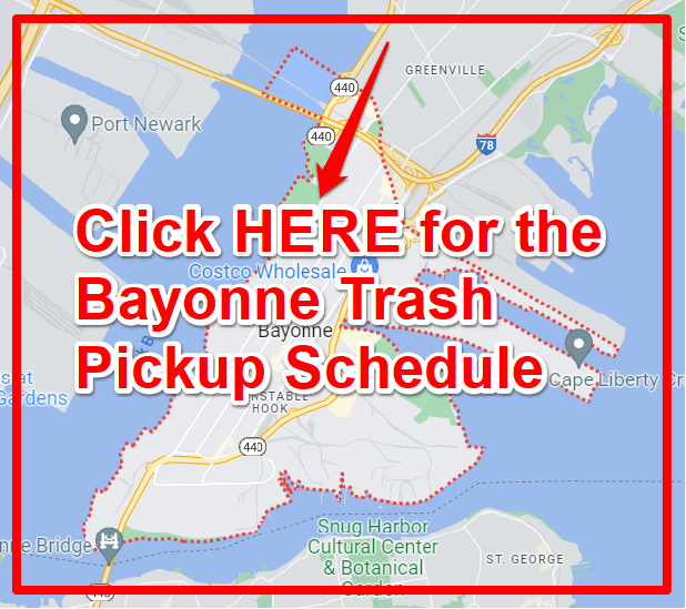Bayonne Trash Pickup Schedule Map