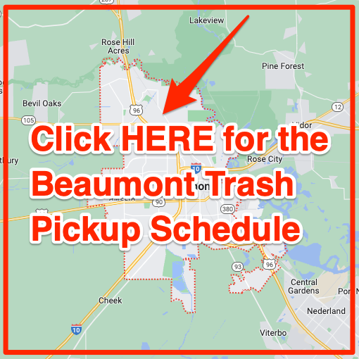 Beaumont Trash Pickup Schedule Map