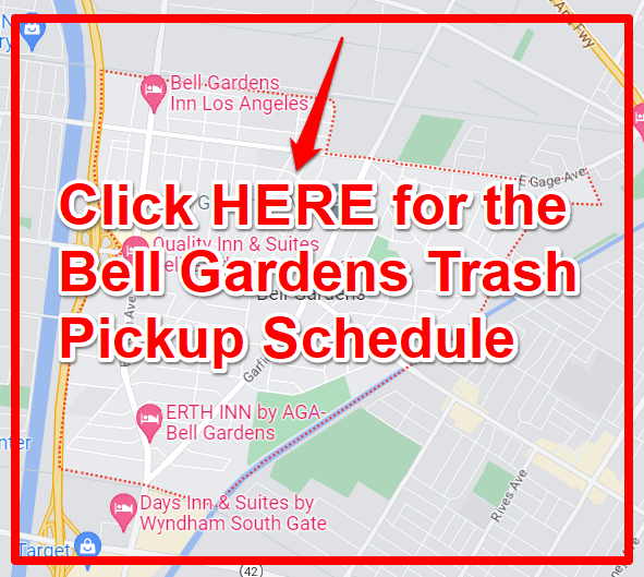 Bell Gardens Trash Pickup Schedule Map