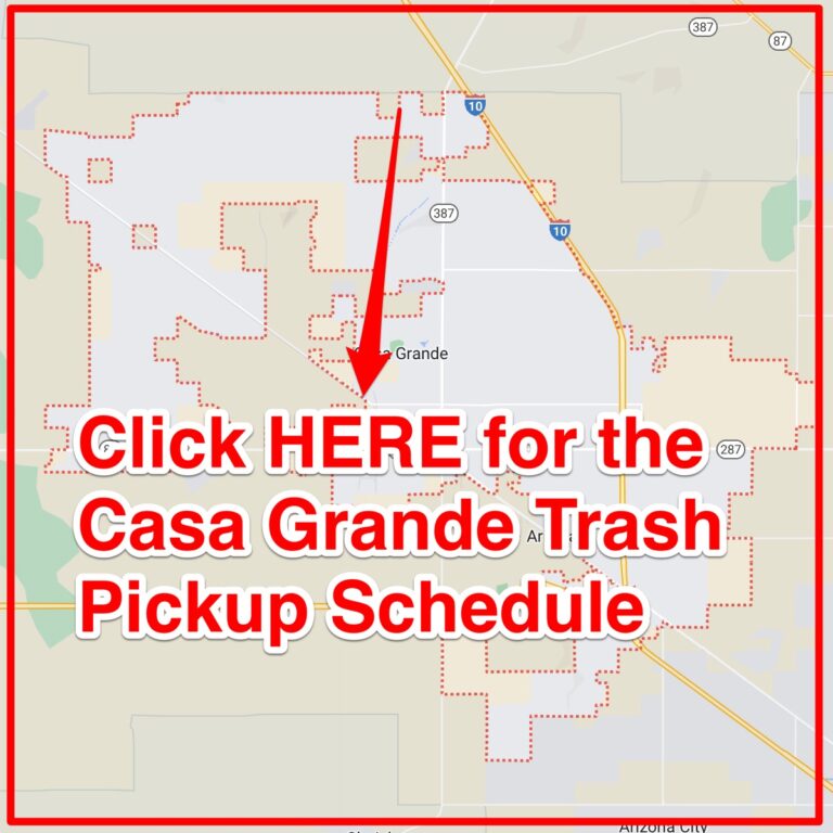 Casa grande trash schedule 2025 bulk pickup holidays map 
