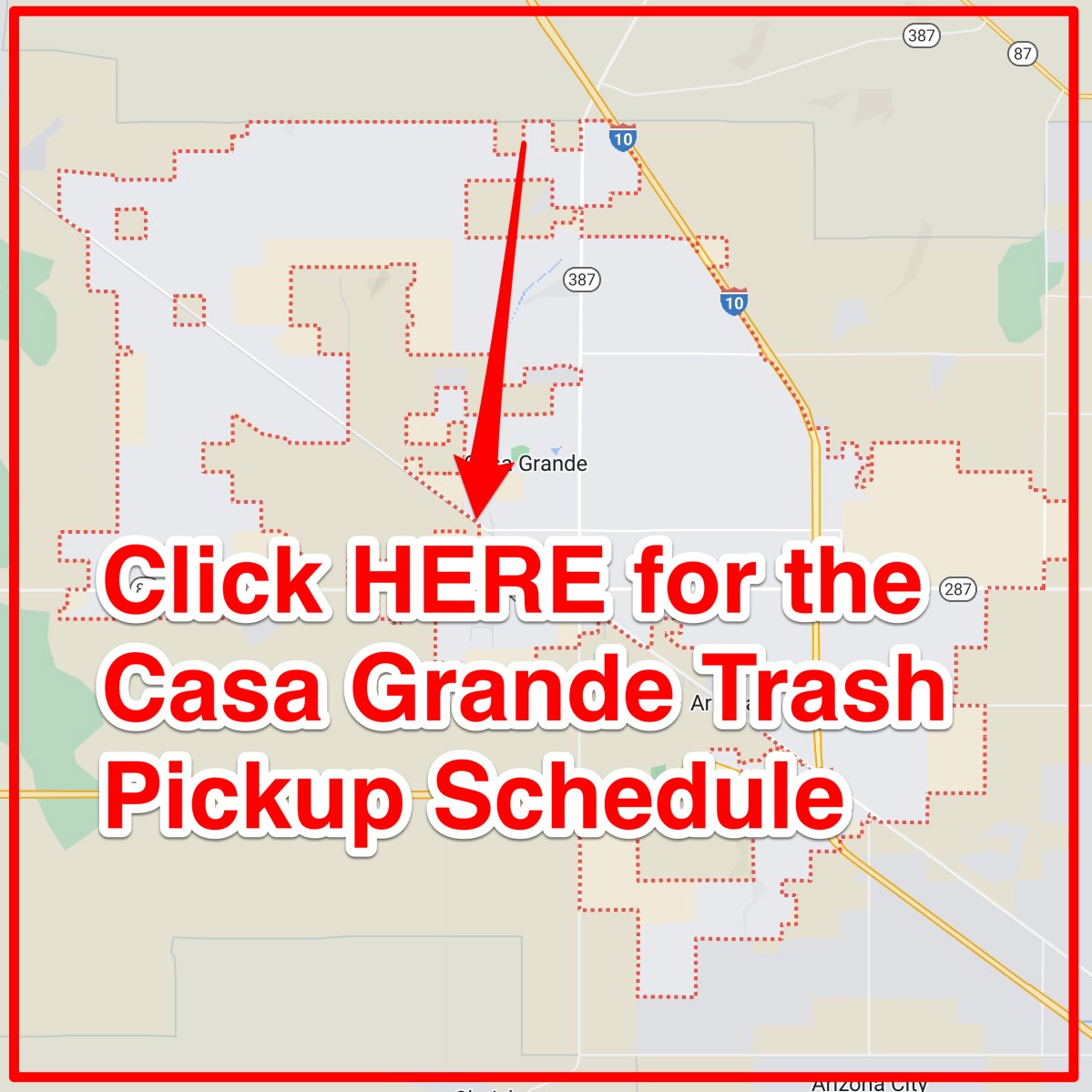 Casa Grande Trash Schedule 2024 (Bulk Pickup, Holidays, Map)