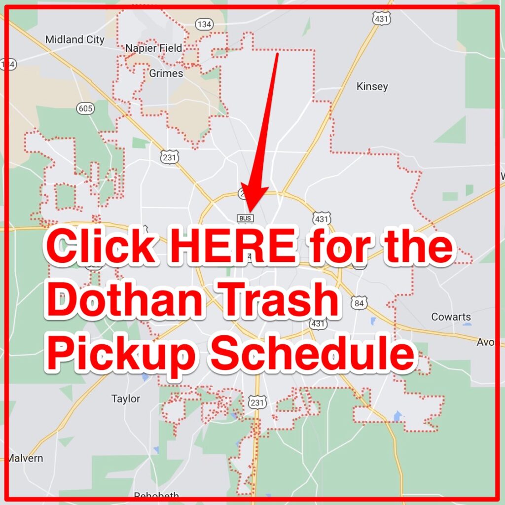 Dothan Trash Pickup Schedule