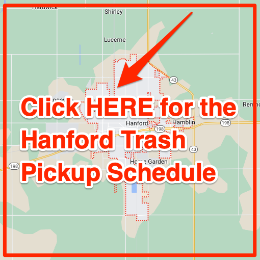 Hanford Trash Pickup Schedule Map