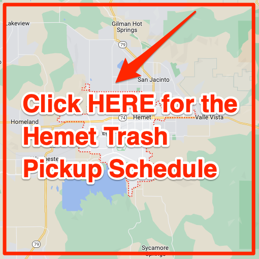Hemet Trash Pickup Schedule Map