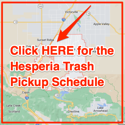 Hesperia Trash Pickup Schedule Map