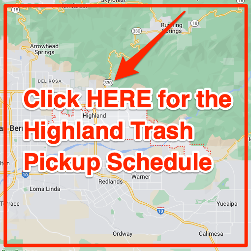 Highland Trash Pickup Schedule Map
