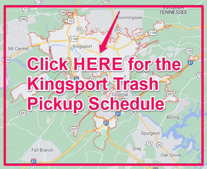 Kingsport Trash Pickup Schedule Map