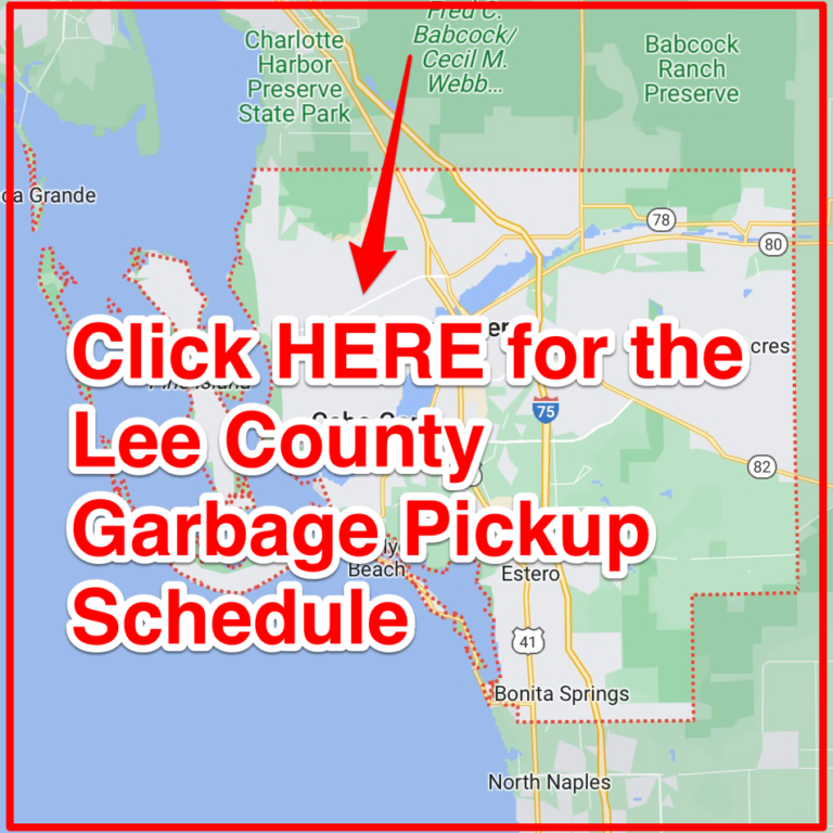 Lee County Trash Schedule 2023 (Bulk Pickup, Holidays, Maps)