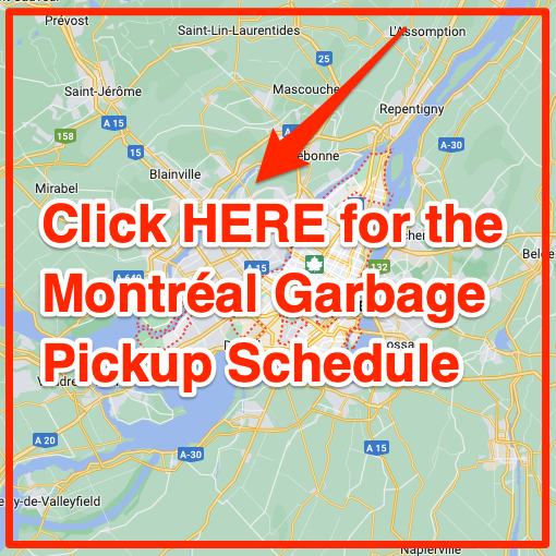 Montréal Garbage Pickup Schedule Map