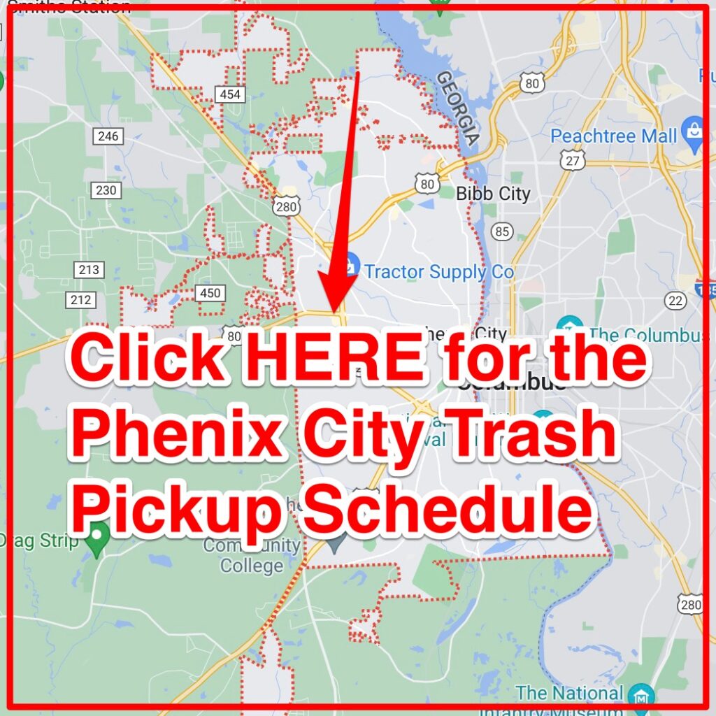Phenix City Trash Pickup Schedule