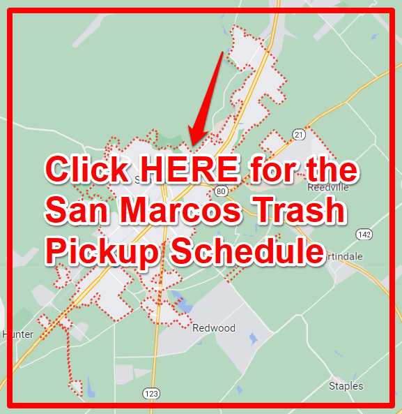 San Marcos Trash Pickup Schedule Map