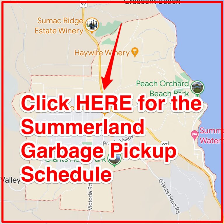 Summerland Garbage Schedule 2024 (Bulk Pickup, Holidays, Map)