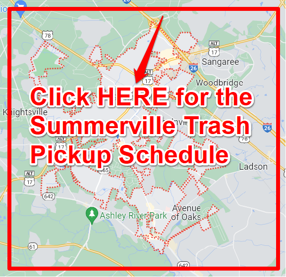Summerville Trash Pickup Schedule Map