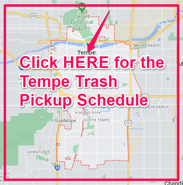 Tempe Trash Pickup Schedule Map