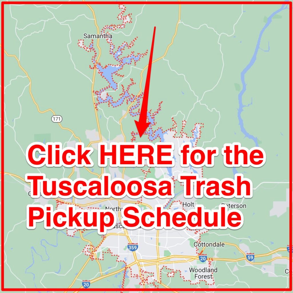 Tuscaloosa Trash Pickup Schedule