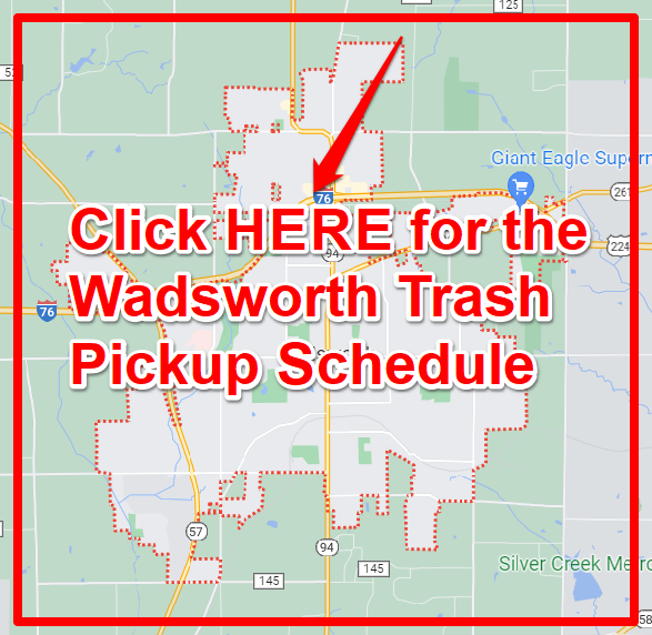 Wadsworth Trash Pickup Schedule Map