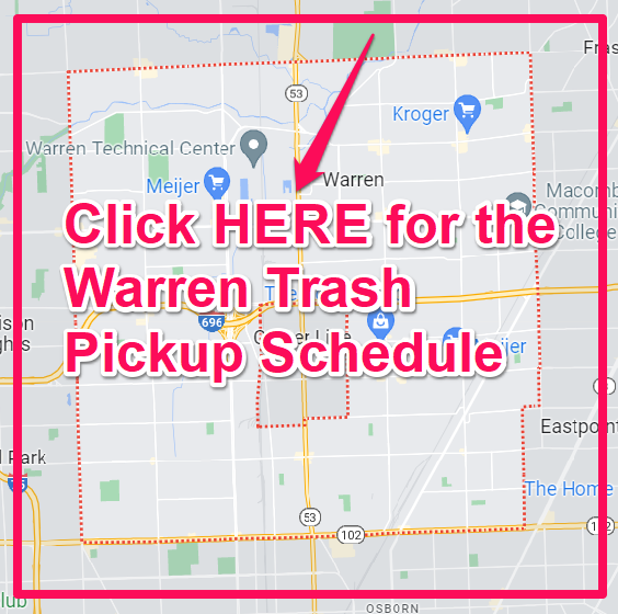 Warren Trash Pickup Schedule Map