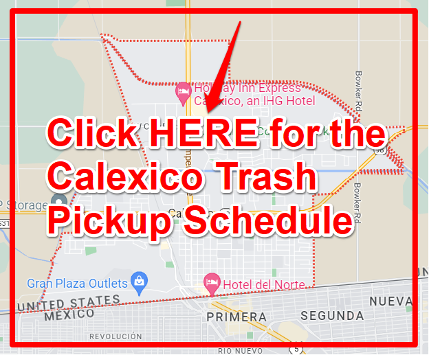 Calexico Trash Pickup Schedule Map