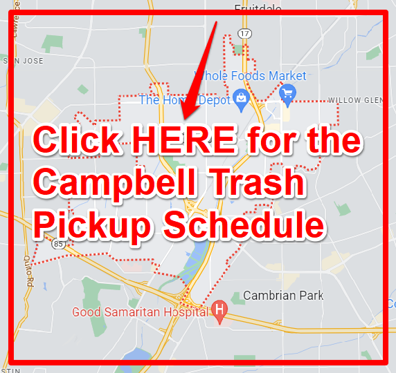 Campbell Trash Pickup Schedule Map