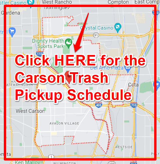 Carson Trash Pickup Schedule Map