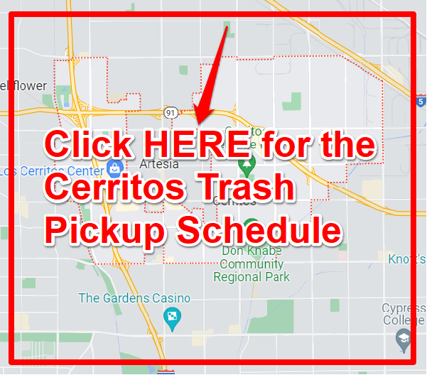 Cerritos Trash Pickup Schedule Map