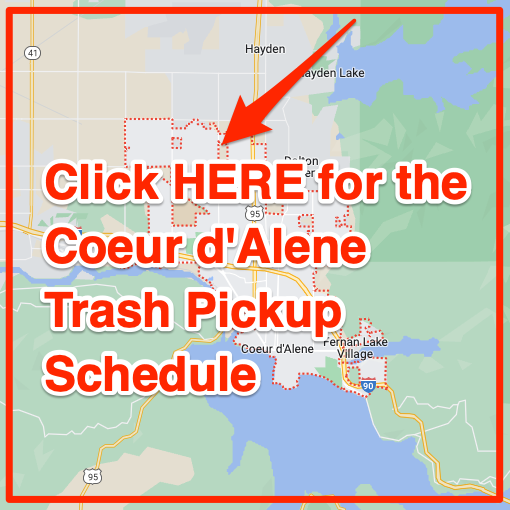 Coeur d'Alene Trash Pickup Schedule Map
