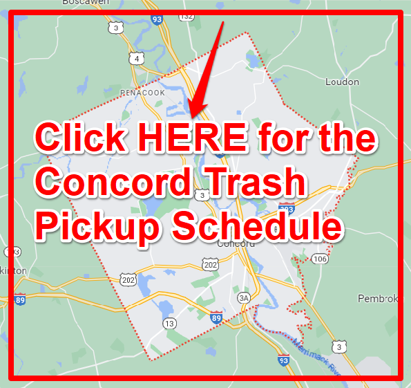 Concord Trash Pickup Schedule Map