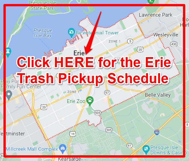 Erie Trash Pickup Schedule Map